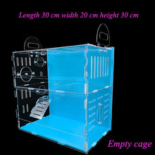 Load image into Gallery viewer, Blue Hamster House Large Size Acrylic Villa Double Guinea Pig Cage Small Pet for a Hamster Bservation Nest