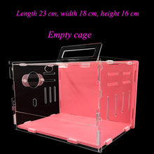 Load image into Gallery viewer, Blue Hamster House Large Size Acrylic Villa Double Guinea Pig Cage Small Pet for a Hamster Bservation Nest
