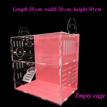 Load image into Gallery viewer, Blue Hamster House Large Size Acrylic Villa Double Guinea Pig Cage Small Pet for a Hamster Bservation Nest
